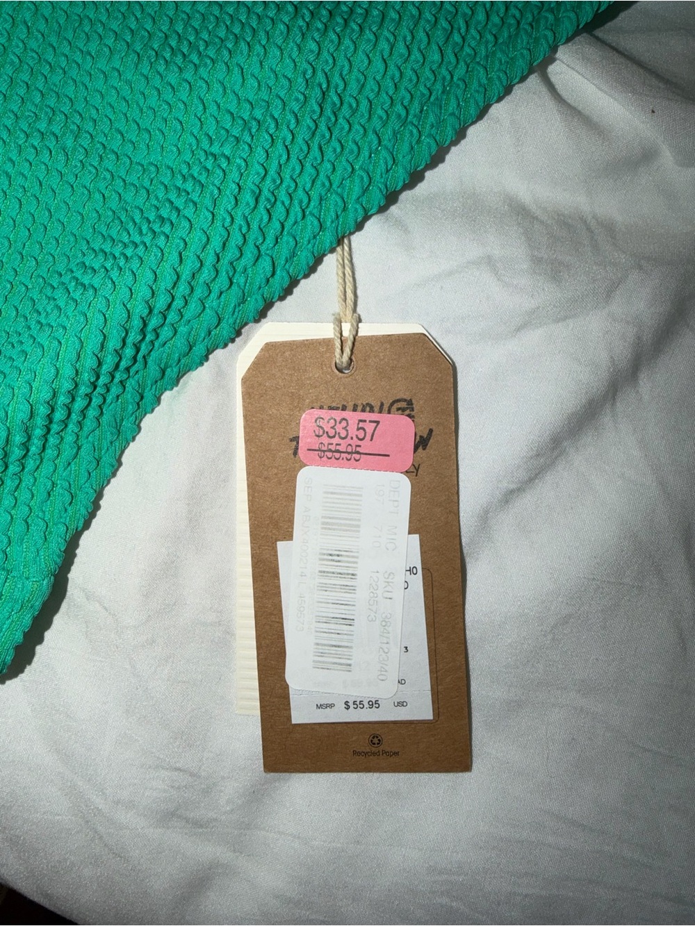 Billabong Teal Textured Scoop Bikini Set - Picture 3 of 4